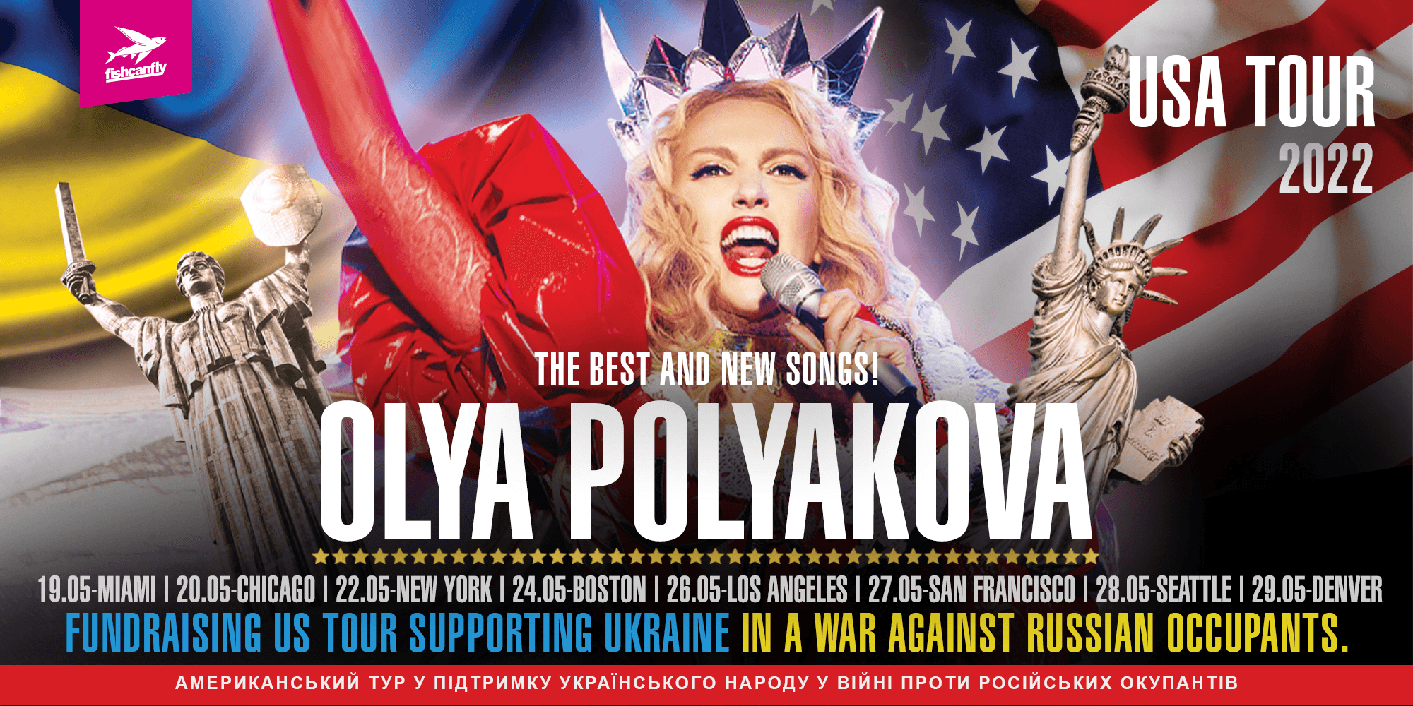 Olya Polyakova USA Tour in support of Ukraine