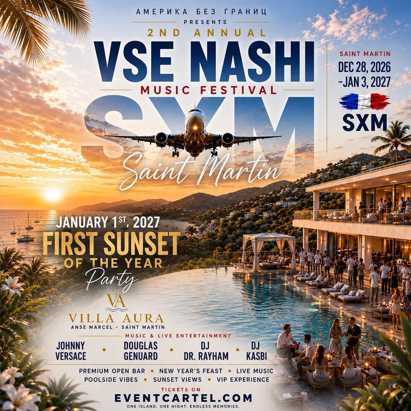 FIRST SUNSET OF 2027 in Saint Martin