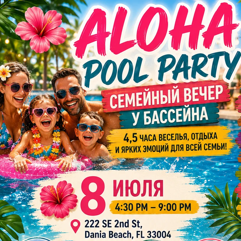 Aloha splash party in Dania Beach