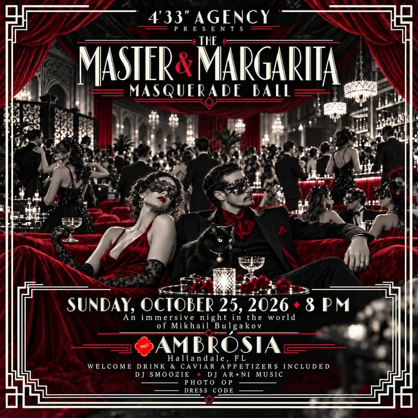 Masquerade ball The Master&Margarita in Hallandale Beach