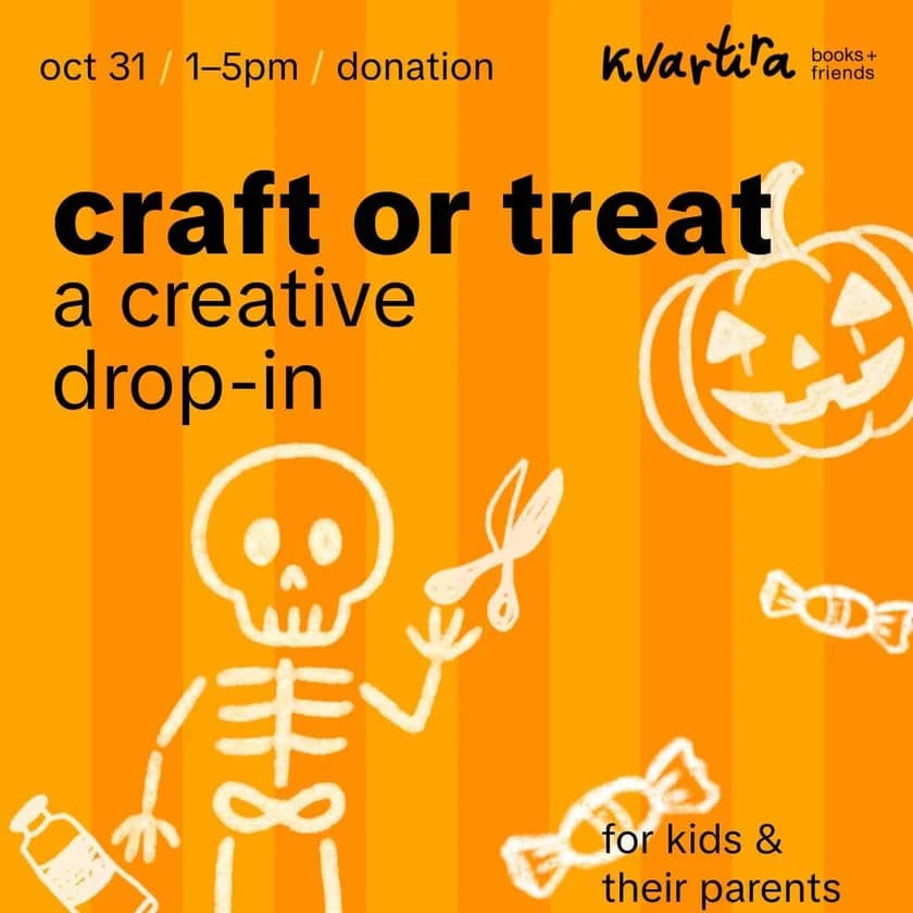 Halloween Drop-In at Kvartira Books in New York