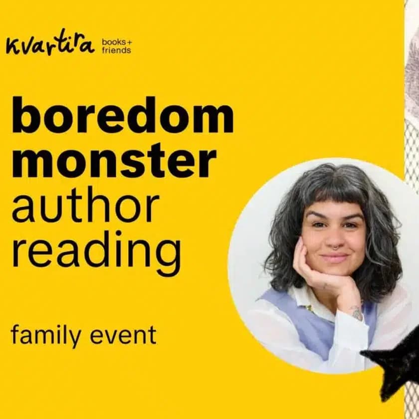Boredom Monster. Author reading in New York