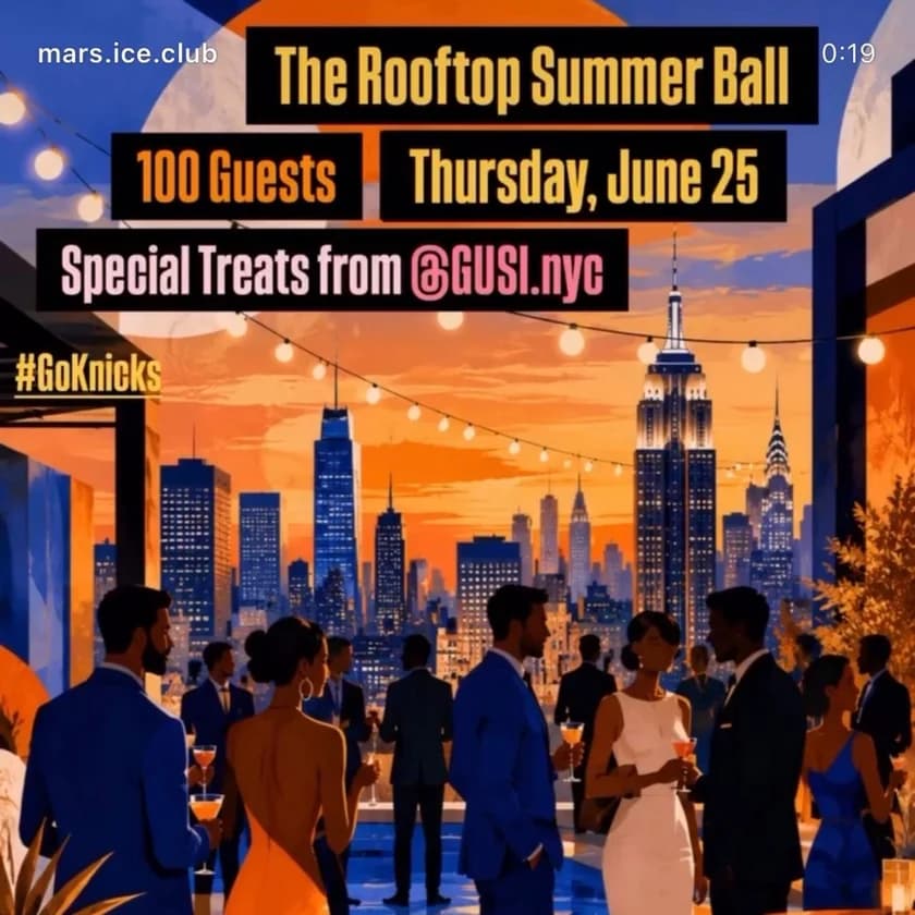 The Rooftop Summer Ball on Wall Street by Mars Ice {Social} Club in New York