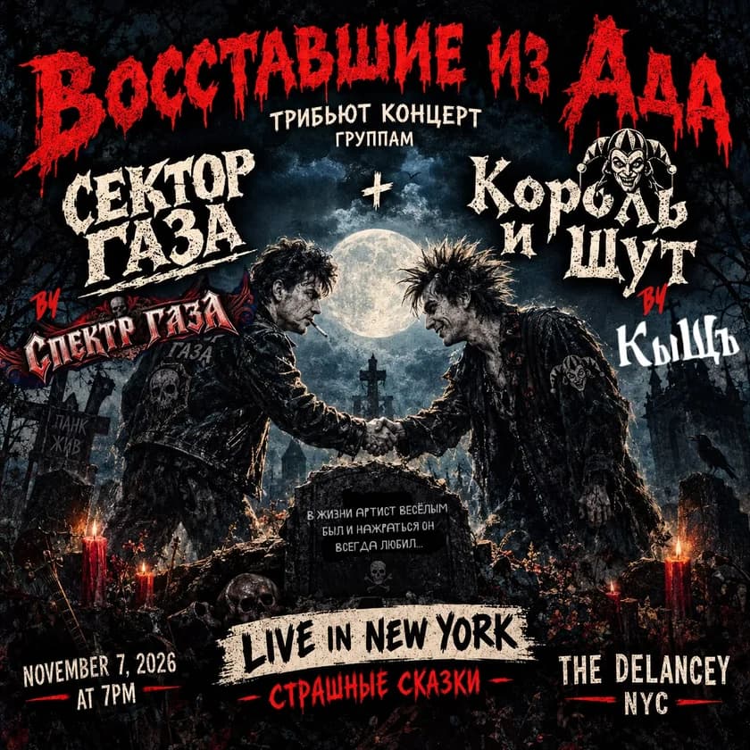 Tribute Concert  "Korol i Shut" & "Sektor Gaza" in New York