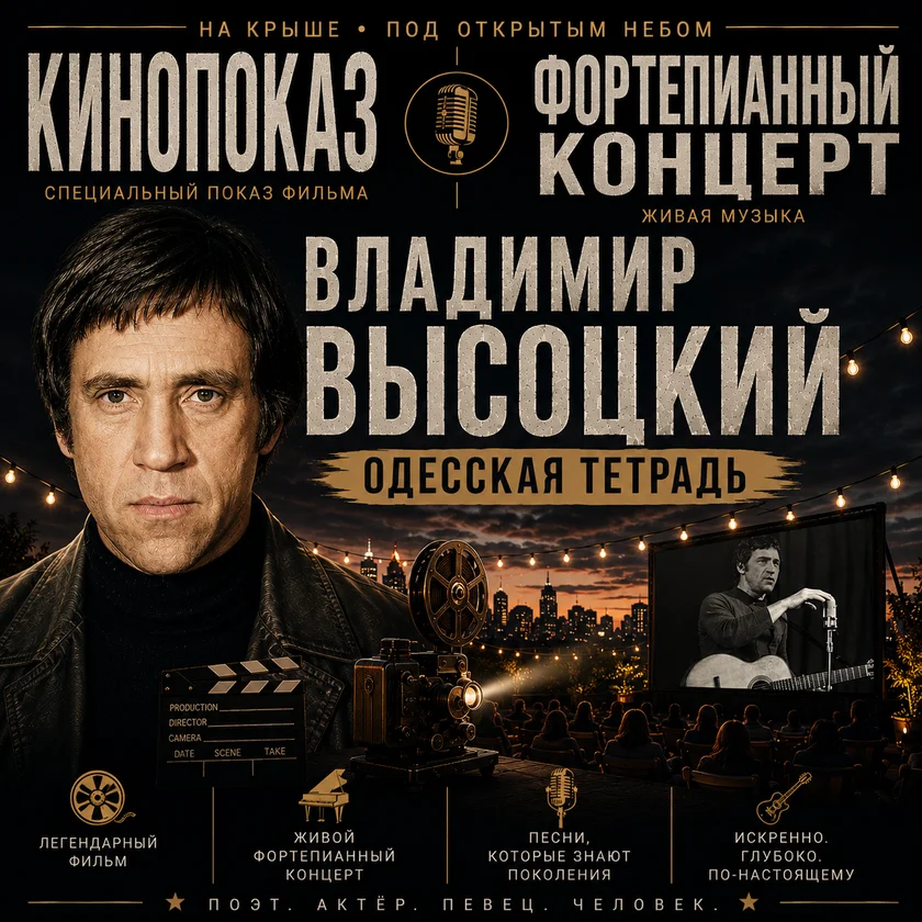 VYSOTSKY: THE ODESSA NOTEBOOK ROOFTOP FILM SCREENING & LIVE PIANO CONCERT in Aventura